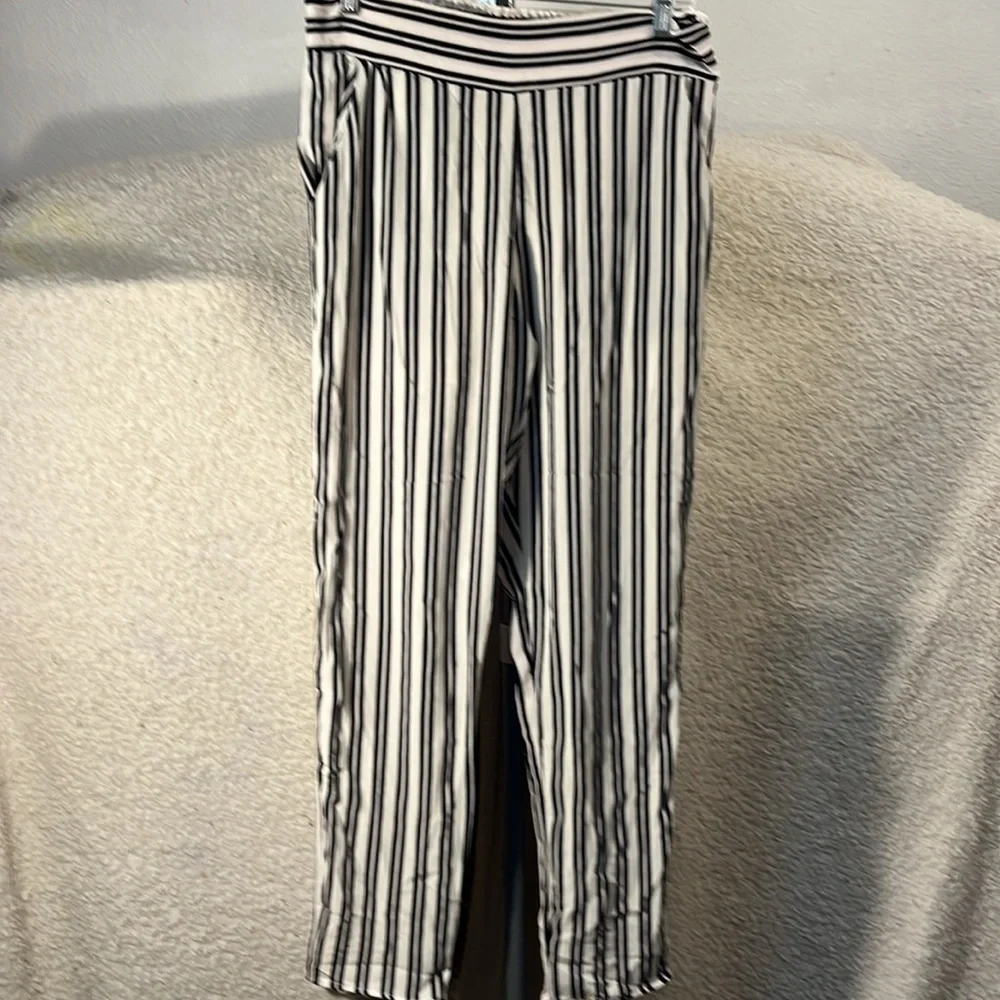 Pull On Back Elastic 1/2 liner Inside Striped Pants - Picture 2 of 8
